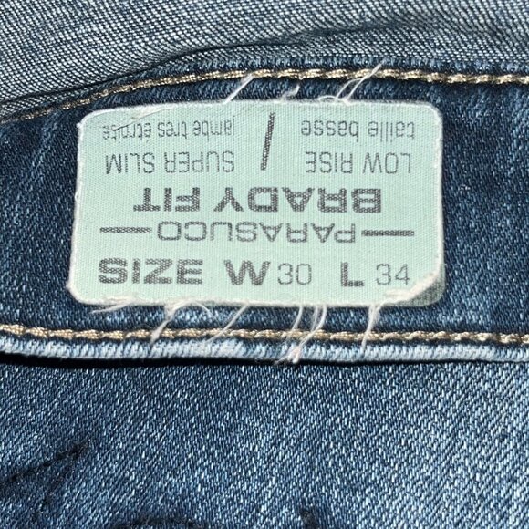 PARASUCO BRADY Edgy Street-Wear JEANS w/ SLING TOGGLE LATCH FLY CLOSURE Sz 30X29 - Picture 14 of 15